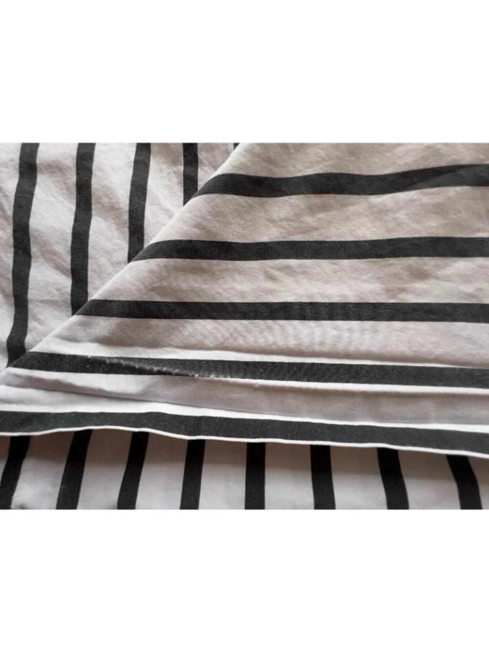 FULL FLAT Sheet Black White Stripe 100% Cotton Pirate LAND Of NOD 81